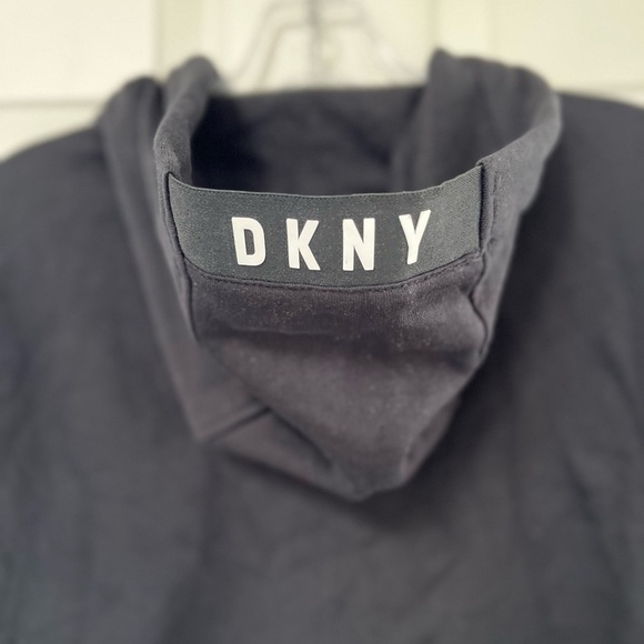 NWT DKNY Full Zip Hoodie with Pockets M Black - Picture 6 of 11